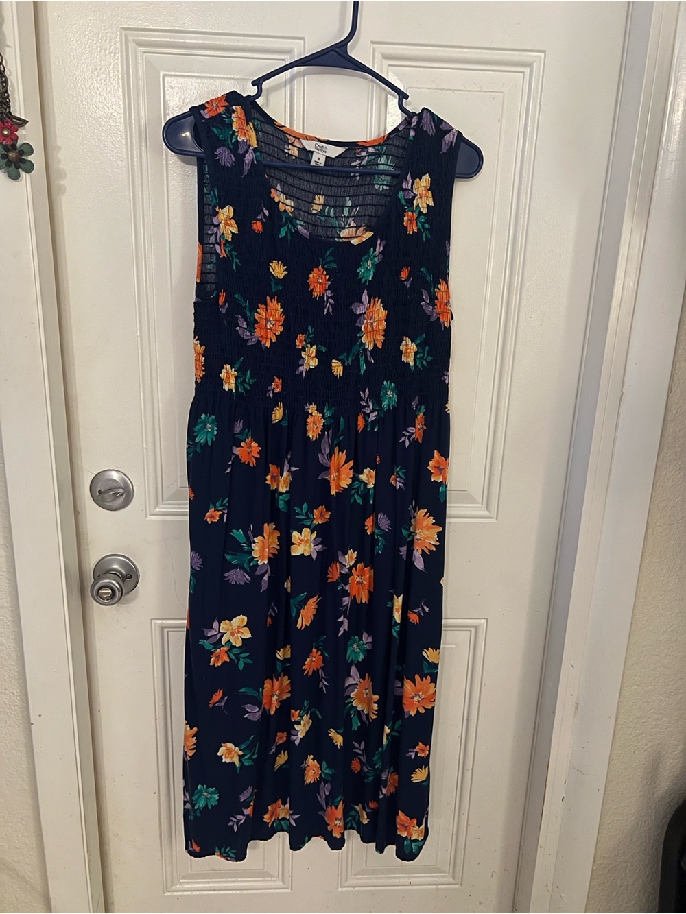 croft & barrow Navy Floral Sleeveless Maxi Dress